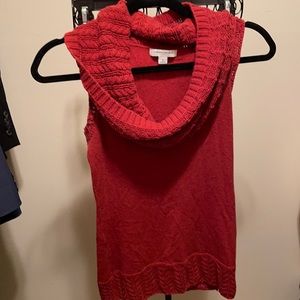 Rusted orange, cowl neck sweater shell